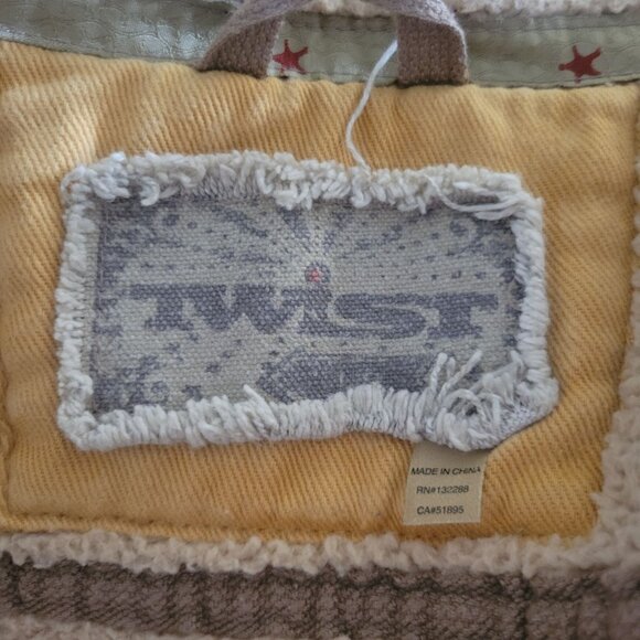 Twist chammara Mustard Yellow Sherpa-Lined Jacket‎ With Zipper Front & Pockets M - Picture 10 of 12